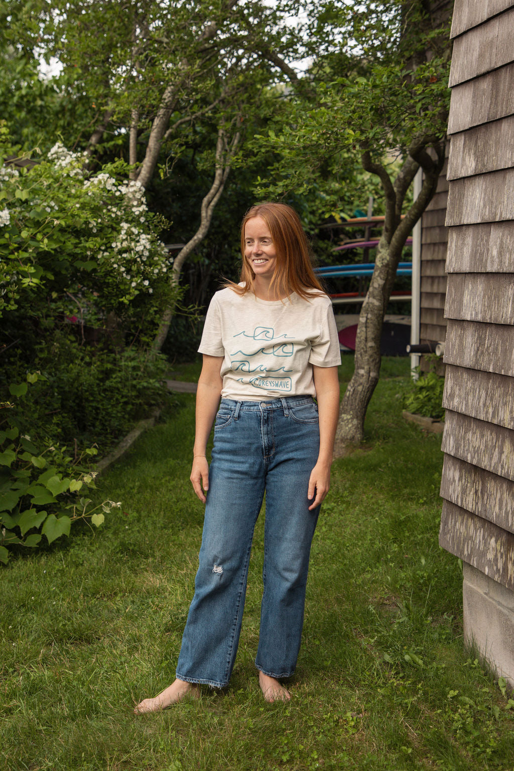 Women's Relaxed T-Shirt | Line It Up in Dark Blue