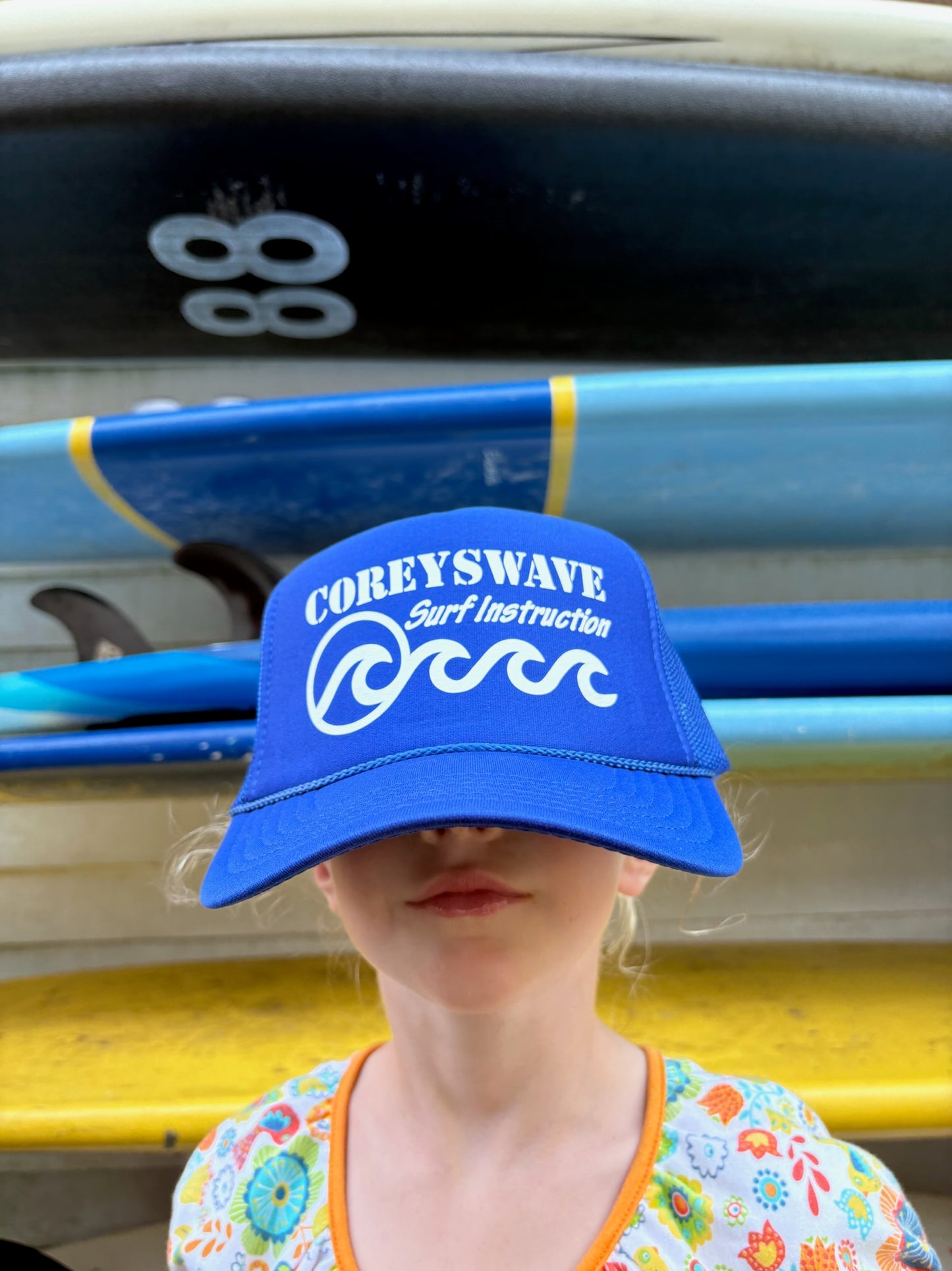 Coreyswave Trucker Hat - Royal Blue with White Logo