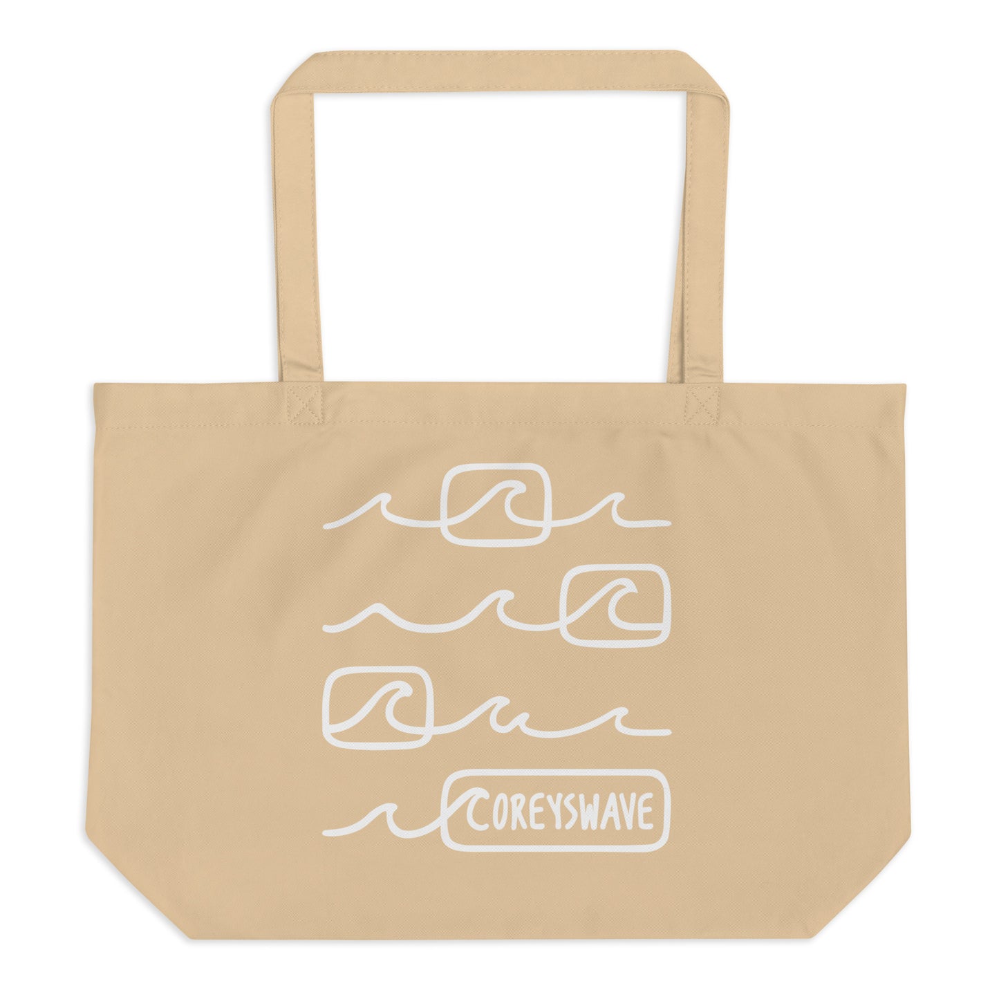 Organic Tote Bag | Line It Up White on Sand