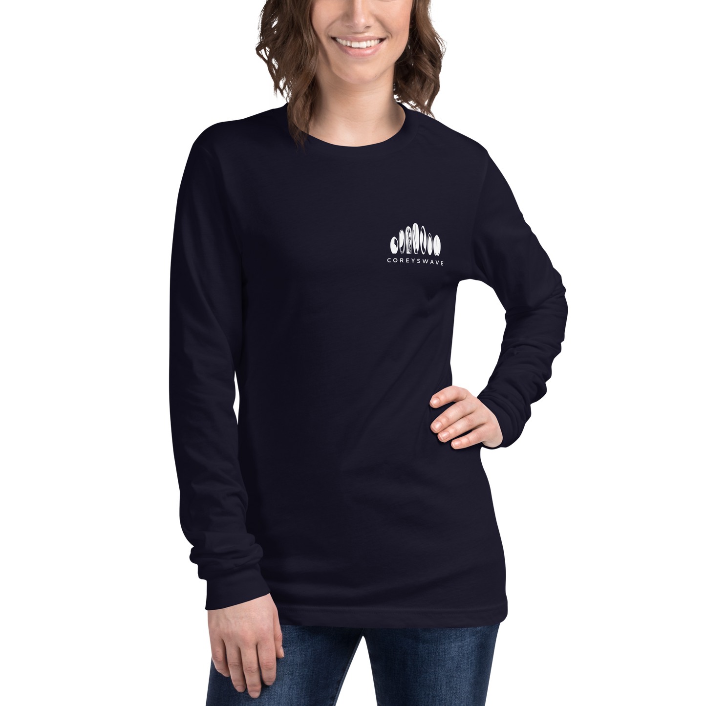 Unisex Long Sleeve T-Shirt | Legacy Pocket in White