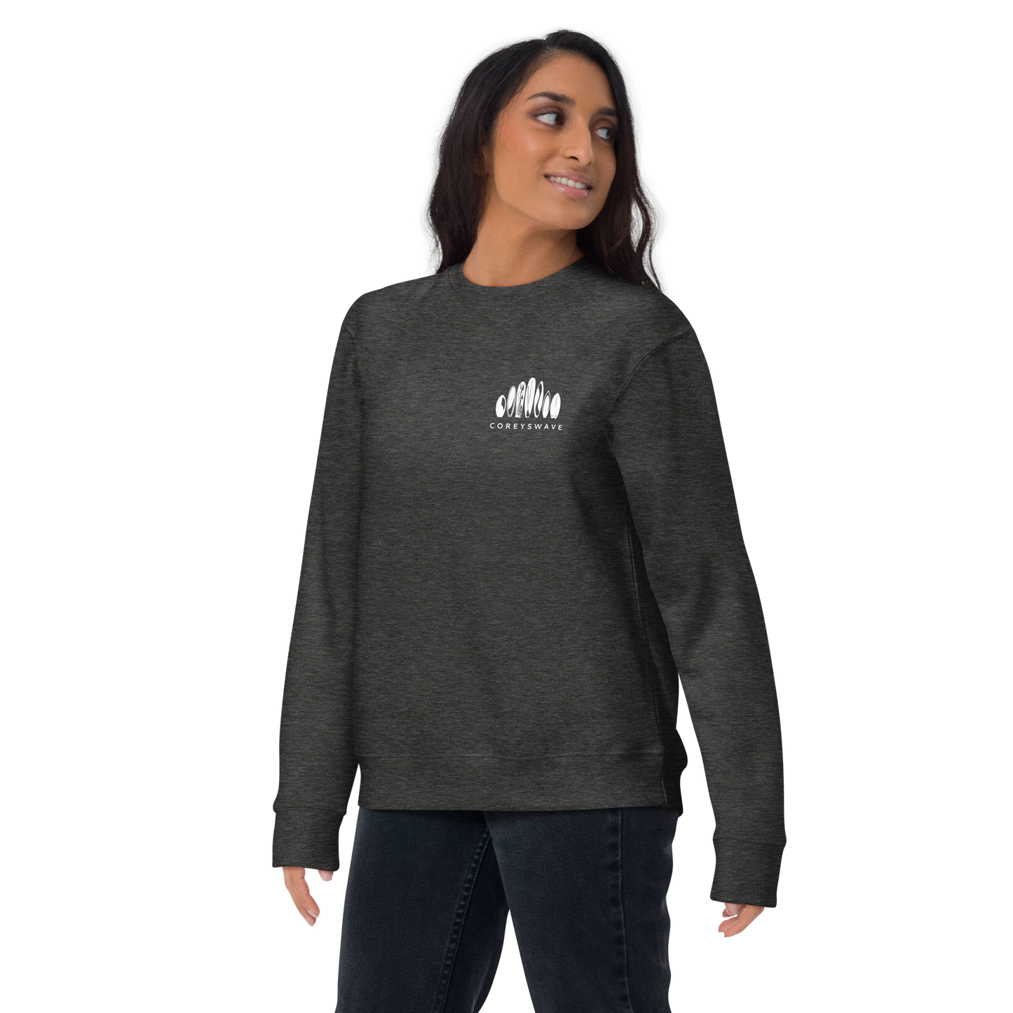 Unisex Crew Neck Sweatshirt | Legacy Pocket in White
