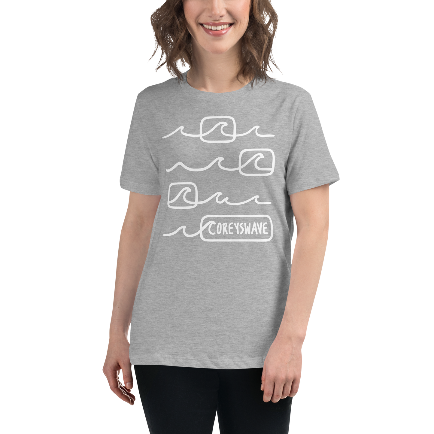Women's Relaxed T-Shirt | Line It Up in White