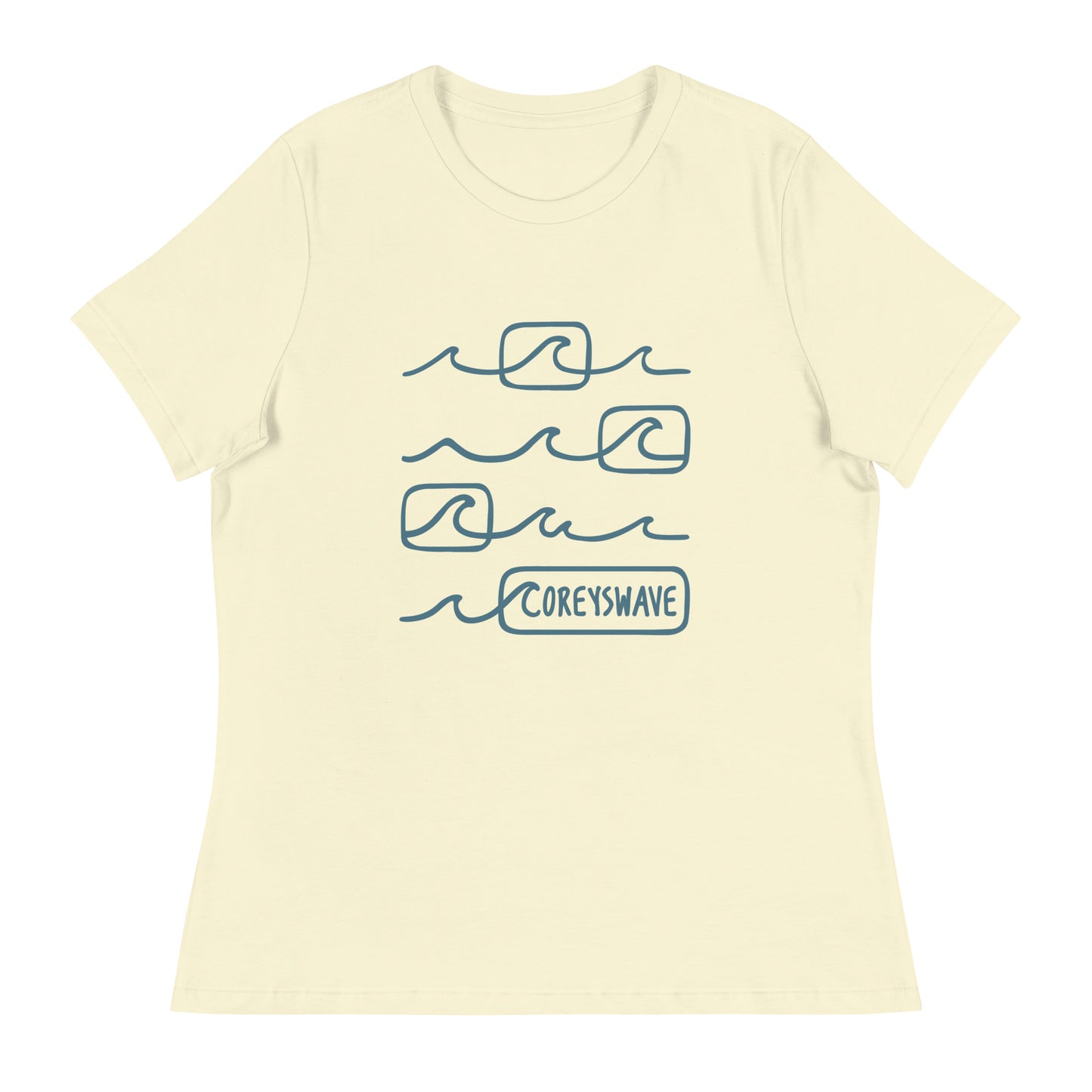 Women's Relaxed T-Shirt | Line It Up in Dark Blue