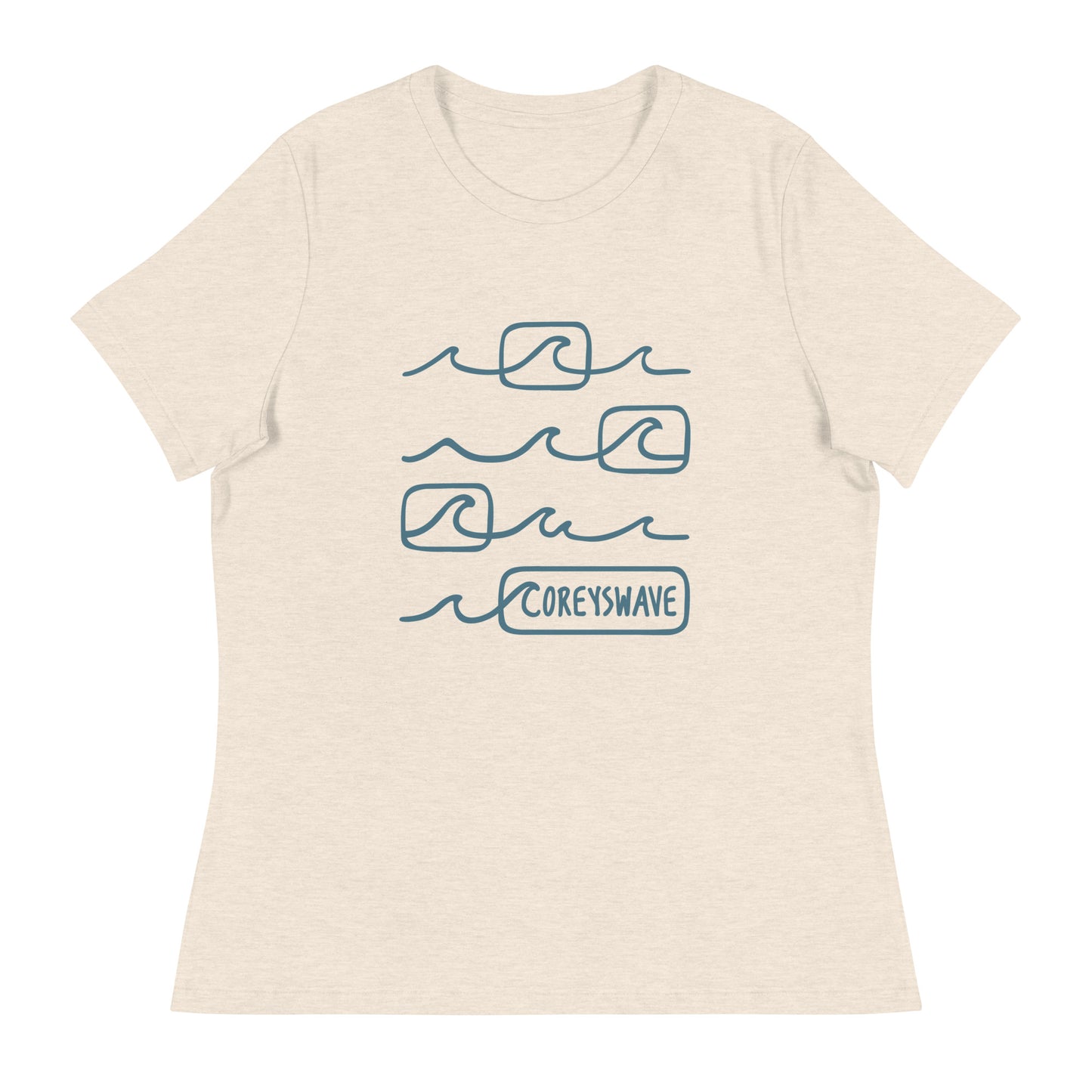Women's Relaxed T-Shirt | Line It Up in Dark Blue