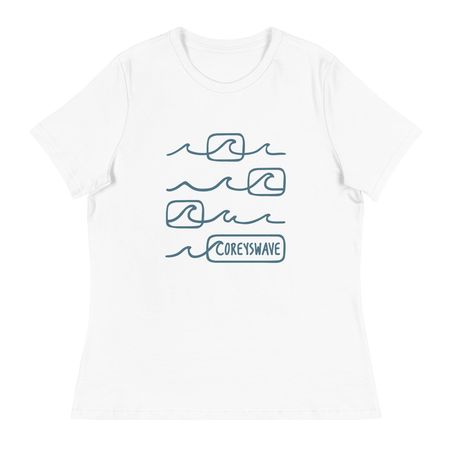 Women's Relaxed T-Shirt | Line It Up in Dark Blue