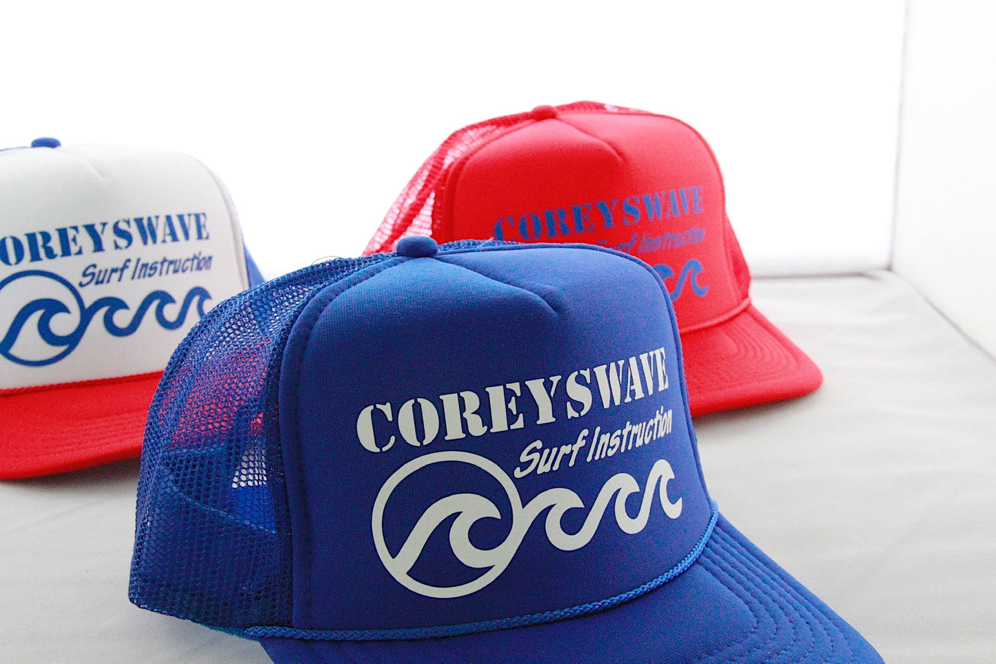 Coreyswave Trucker Hat - Royal Blue with White Logo