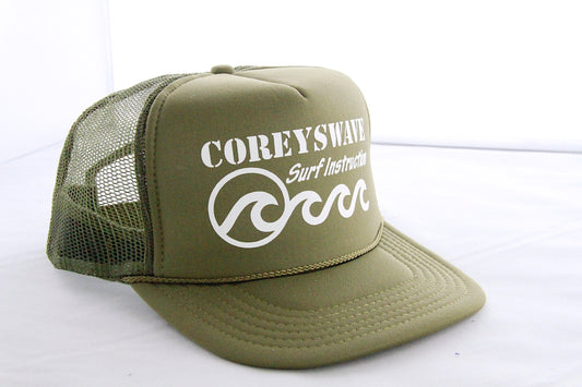 Coreyswave Trucker hat - Olive green/White