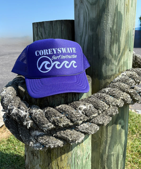 Coreyswave Trucker Hat - Royal Blue with White Logo