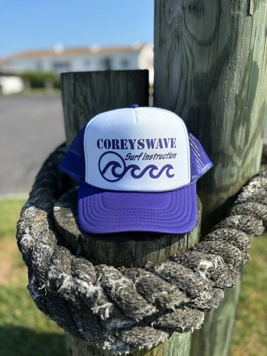 Coreyswave Trucker hat - Royal/White/Royal with Blue Logo