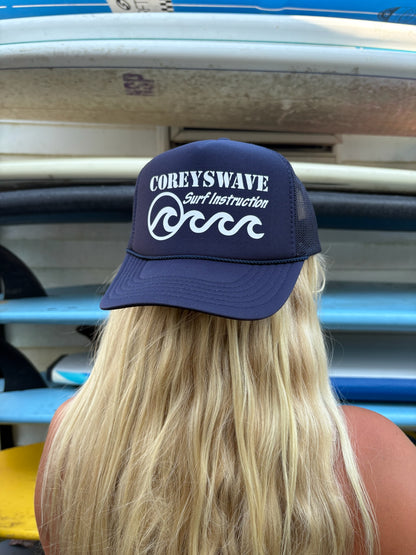 Coreyswave Trucker Hat - Navy with White Logo
