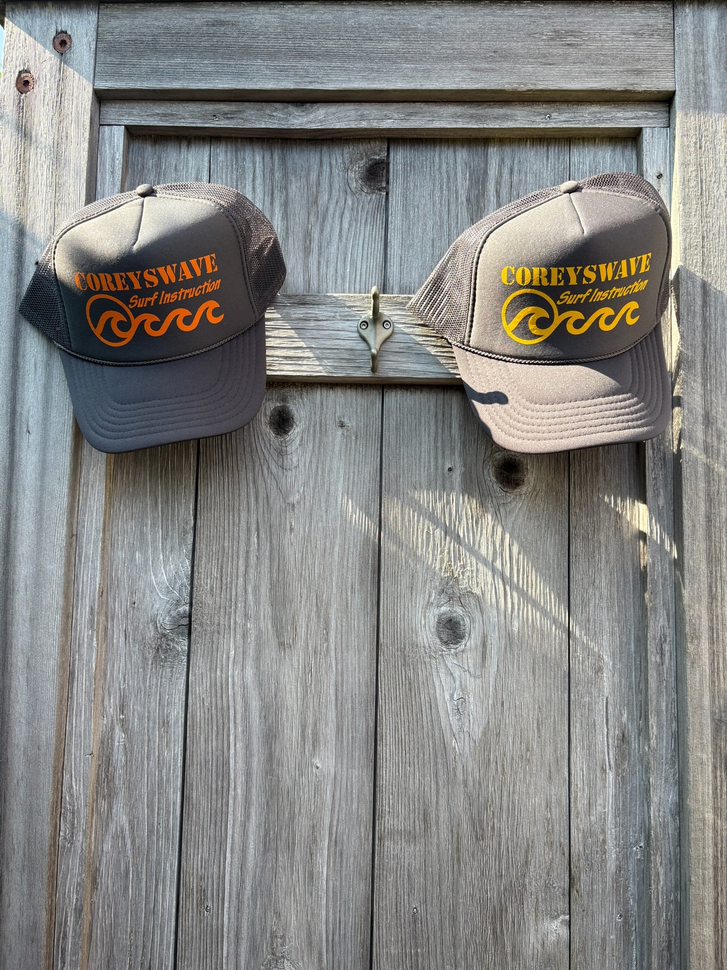 Coreyswave Trucker Hat - Charcoal Grey with Yellow Logo