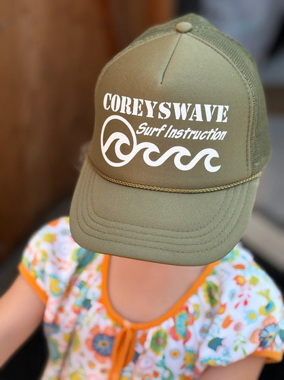 Coreyswave Trucker hat - Olive green/White