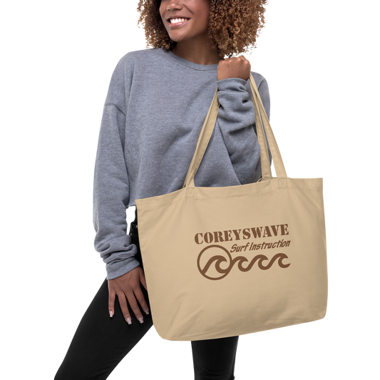 Organic Tote Bag | Surfer's Choice Brown on Sand