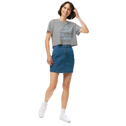 Women’s crop top I Line It Up in Light Blue