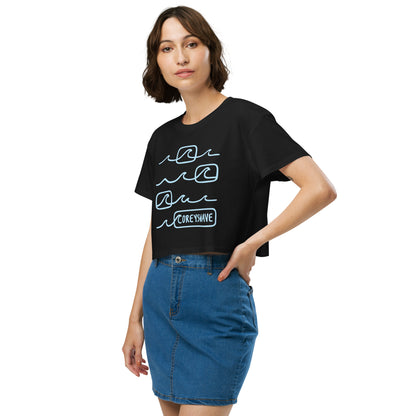 Women’s crop top I Line It Up in Light Blue