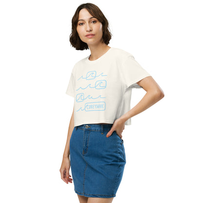 Women’s crop top I Line It Up in Light Blue