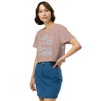 Women’s crop top I Line It Up in Light Blue