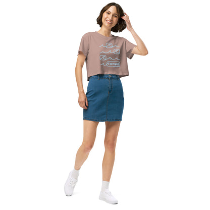 Women’s crop top I Line It Up in Light Blue