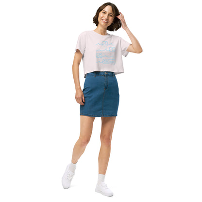 Women’s crop top I Line It Up in Light Blue