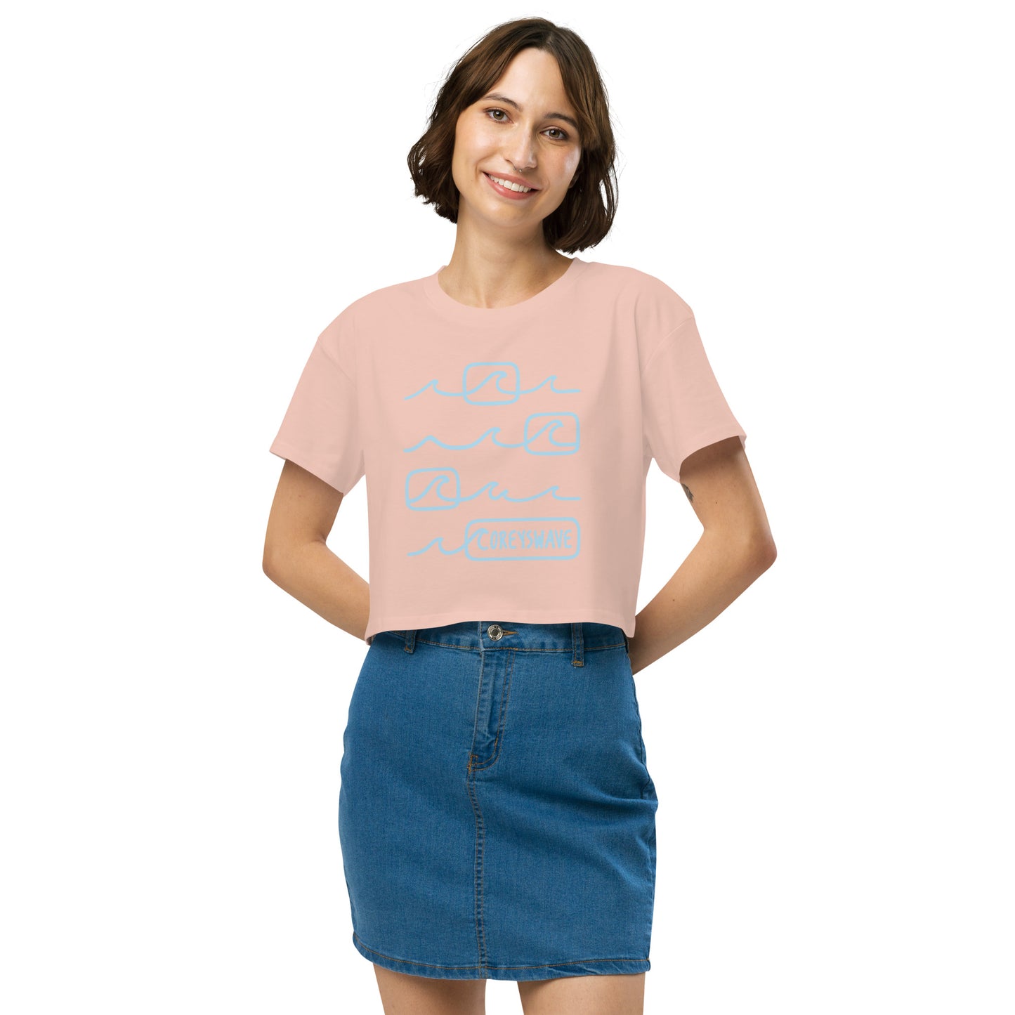 Women’s crop top I Line It Up in Light Blue