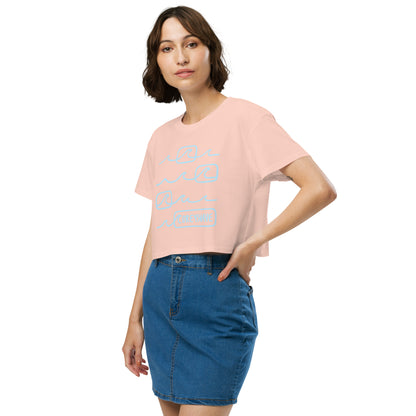 Women’s crop top I Line It Up in Light Blue