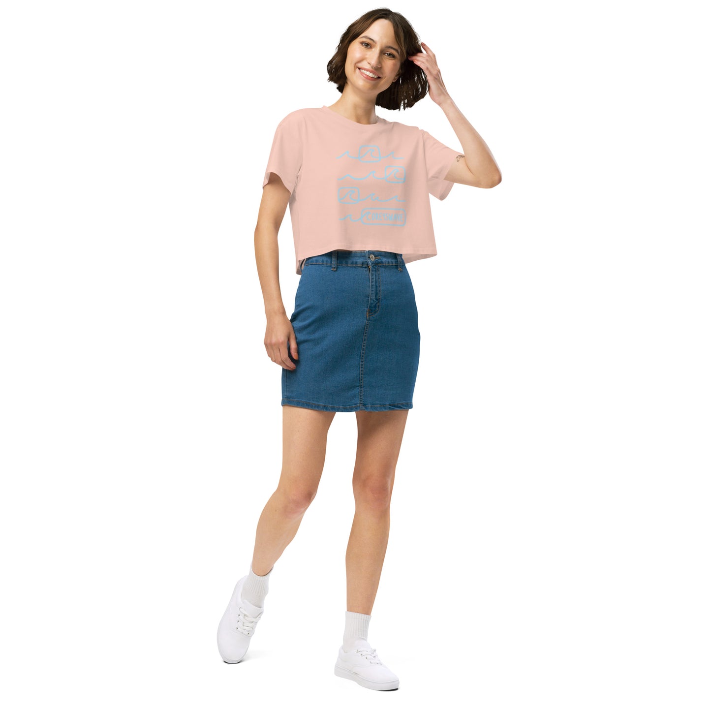 Women’s crop top I Line It Up in Light Blue