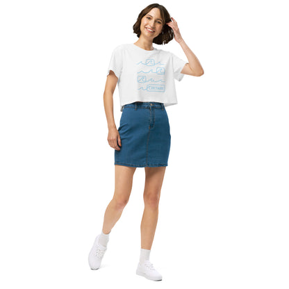 Women’s crop top I Line It Up in Light Blue